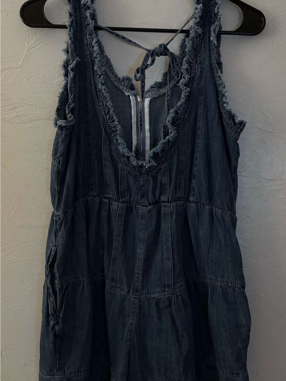 Women's Sleeveless Shorts Denim Romper - Picture 5 of 7